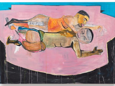 Two Men on Bed, 2015, by Jonathan Lyndon Chase (Collection of Manja L. Lyssy)