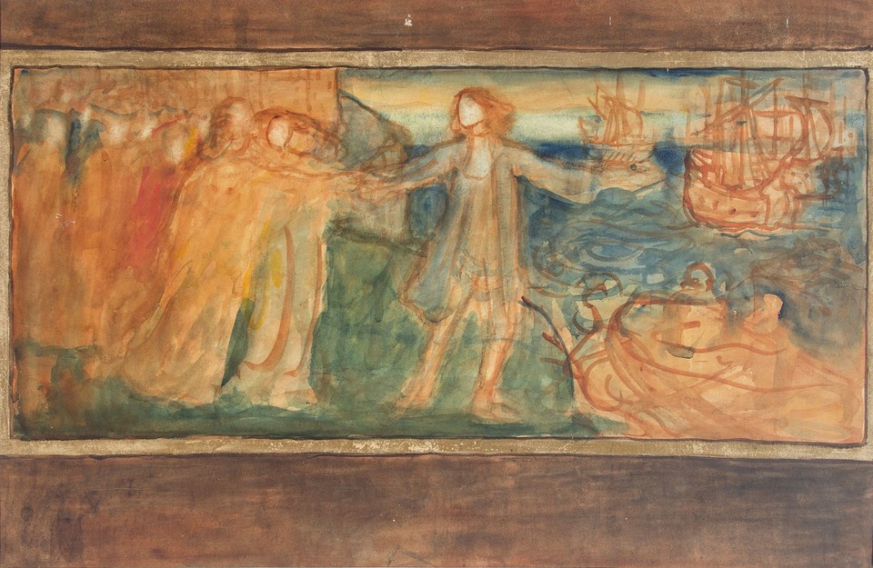 Study for &quot;Penn's Vision,&quot; Panel 11, from the mural series ... Image 1