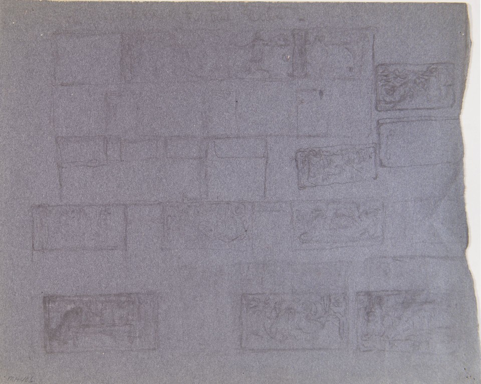 Thumbnail sketches of mural panels, Governor’s Reception ... Image 1