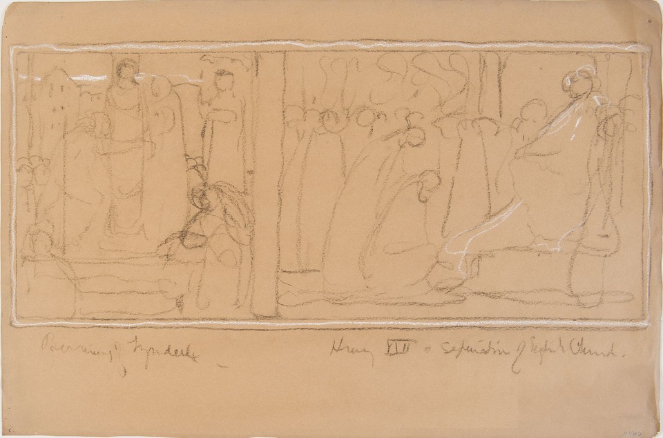 Composition sketch for Tyndale at the stake and English ... Image 1