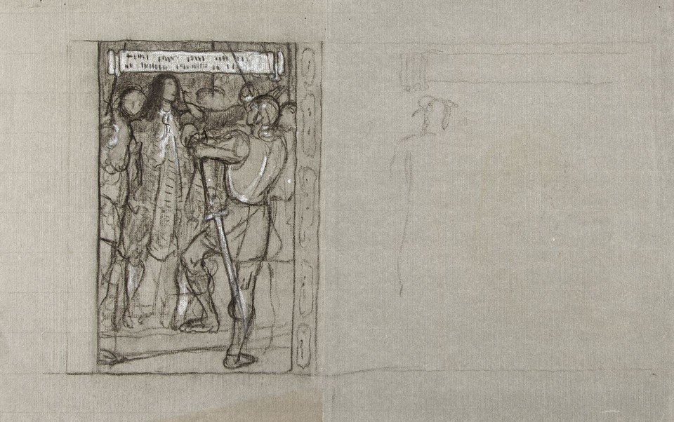 Study for &quot;Penn's Arrest While Preaching at Meeting,&quot; Panel ... Image 1